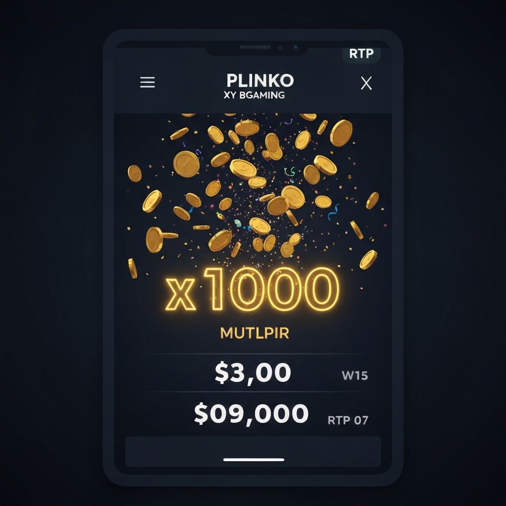 Plinko XY — экран выигрыша x1000